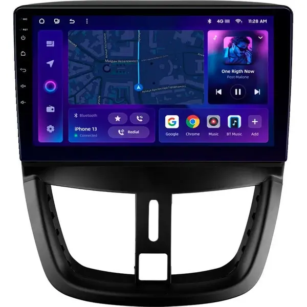 Navigatie Auto MOSS M3 Peugeot 207 2006-2015 4+32GB 9" QLED Octa-core 2Ghz, Android 4G Bluetooth 5.1 DSP