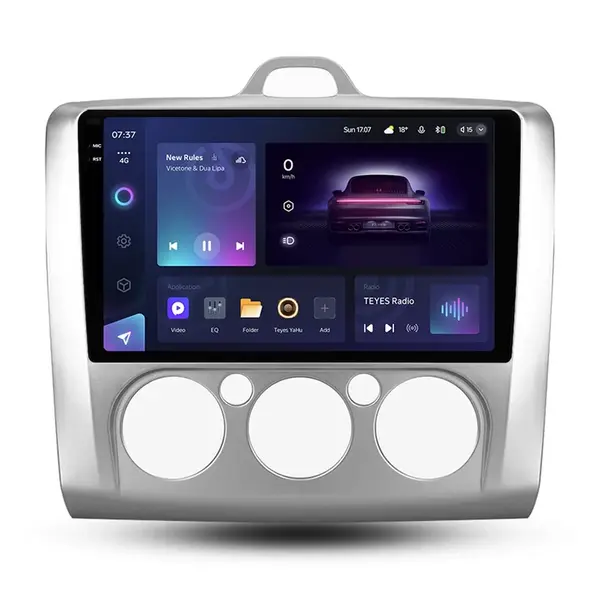 Navigatie Auto Teyes CC3 2K Ford Focus 2 2005-2010 4+32GB 9.5" QLED Octa-core 2Ghz Android 4G Bluetooth 5.1 DSP