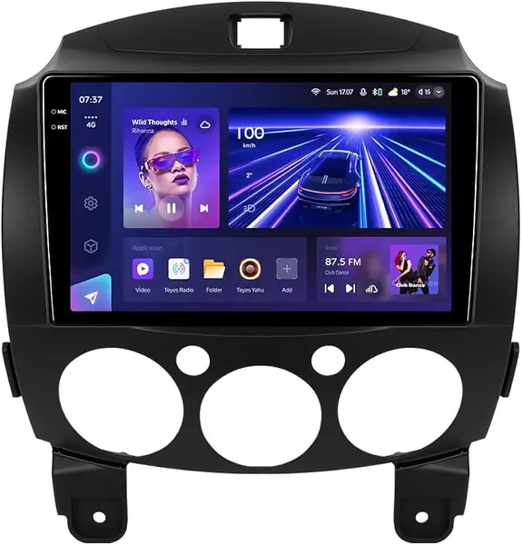 Navigatie Auto Teyes CC3 2K Mazda Demio 2007-2014 4+64GB 9.5" QLED Octa-core 2Ghz, Android 4G Bluetooth 5.1 DSP