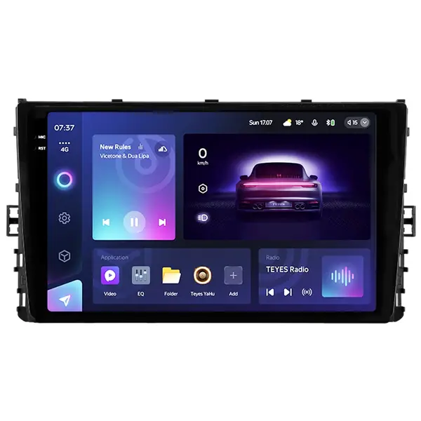 Navigatie Auto Teyes CC3 2K Volkswagen Jetta 7 2018-2022 4+64GB 9.5" QLED Octa-core 2Ghz, Android 4G Bluetooth 5.1 DSP