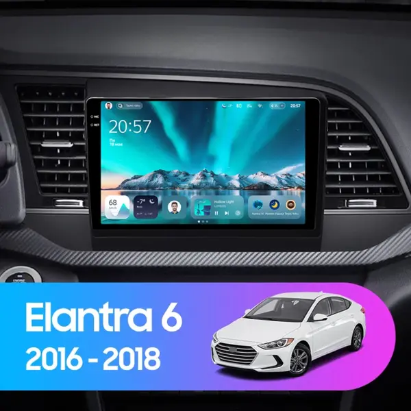 Navigatie Auto Teyes CC4 Hyundai Elantra 6 2018-2020 6+128GB 9.5" QLED Octa-core 2.7Ghz, Android 4G Bluetooth 5.1 DSP