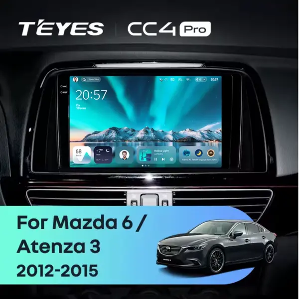 Navigatie Auto Teyes CC4 Mazda 6 2012-2017 6+64GB 9.5" QLED Octa-core 2.7Ghz, Android 4G Bluetooth 5.1 DSP