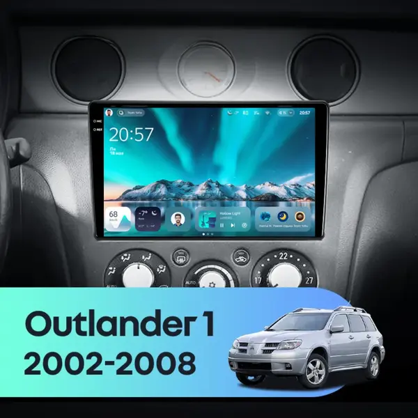 Navigatie Auto Teyes CC4 Mitsubishi Outlander 1 2003-2006 6+64GB 9.5" QLED Octa-core 2.7Ghz, Android 4G Bluetooth 5.1 DSP