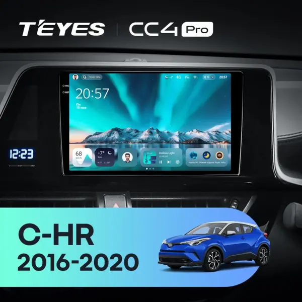 Navigatie Auto Teyes CC4 Toyota C-HR 2016-2023 6+128GB 9.5" QLED Octa-core 2.7Ghz, Android 4G Bluetooth 5.1 DSP