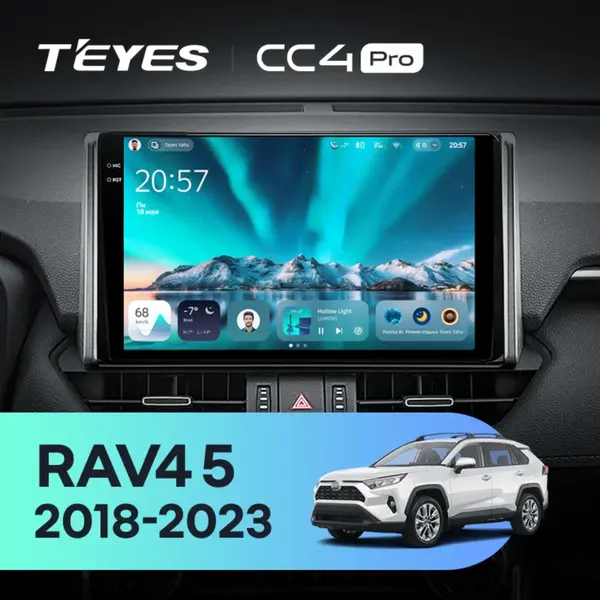 Navigatie Auto Teyes CC4 Toyota RAV4 XA50 2019-2023 6+128GB 9.5" QLED Octa-core 2.7Ghz, Android 4G Bluetooth 5.1 DSP