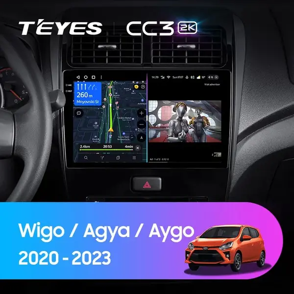 Navigatie Auto Teyes CC4L DTS Toyota Wigo 2020-2023 6+64GB 10.2" QLED Qualcomm 2Ghz, Android 4G Bluetooth 5.1 DSP