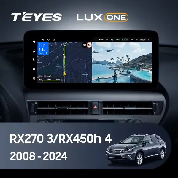 Navigatie Auto Teyes Lux One 360° Lexus RX 2015-2022 6+128GB 12.3" IPS Octa-core 2Ghz, Android 4G Bluetooth 5.1 DSP