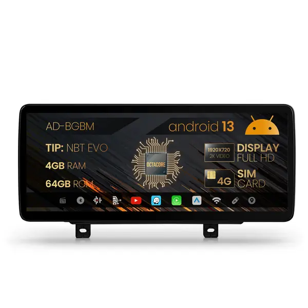 Navigatie BMW Seria 2 F22 F45 F46 (2017-2021), Varianta NBT EVO, Android 13, BM-Octacore 4GB RAM + 64GB ROM, 12.3 Inch -