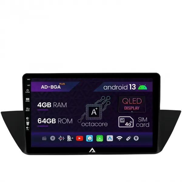 Navigatie BMW X1 (2009-2015), Android 13, A-Octacore 4GB RAM + 64GB ROM, 10.1 Inch - AD-BGA10004+AD-BGRKIT394