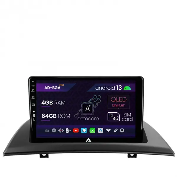 Navigatie BMW X3 E83 (2003-2010), Android 13, A-Octacore 4GB RAM + 64GB ROM, 9 Inch - AD-BGA9004+AD-BGRKIT395