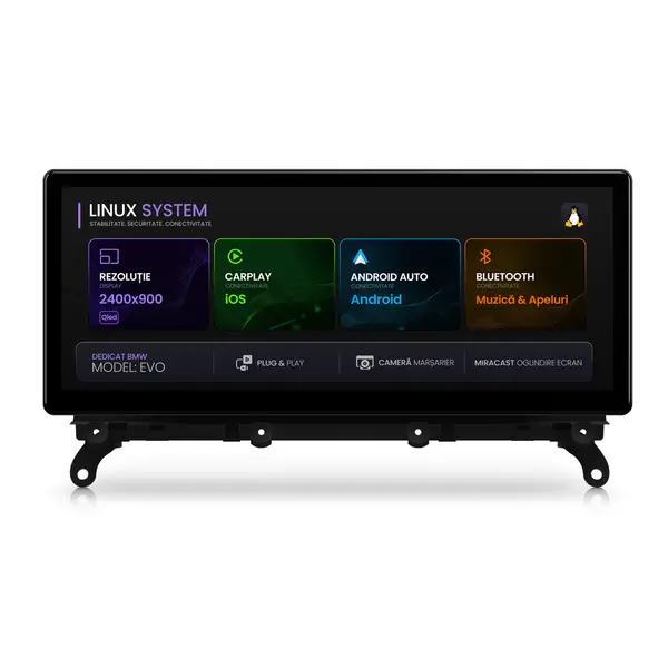 Navigatie BMW X3 G01 X4 G02 (2018-2020), Linux OS OEM, Varianta EVO, CarPlay Android Auto Wireless, MirrorLink, Camera AHD, 12.3 Inch -