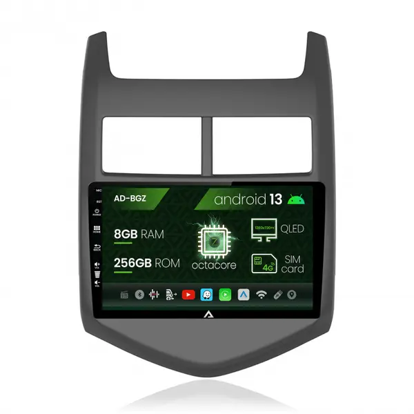 Navigatie Chevrolet Aveo 2 (2010-2015), Android 13, Z-Octacore 8GB RAM + 256GB ROM, 9 Inch - AD-BGZ9008+AD-BGRKIT239