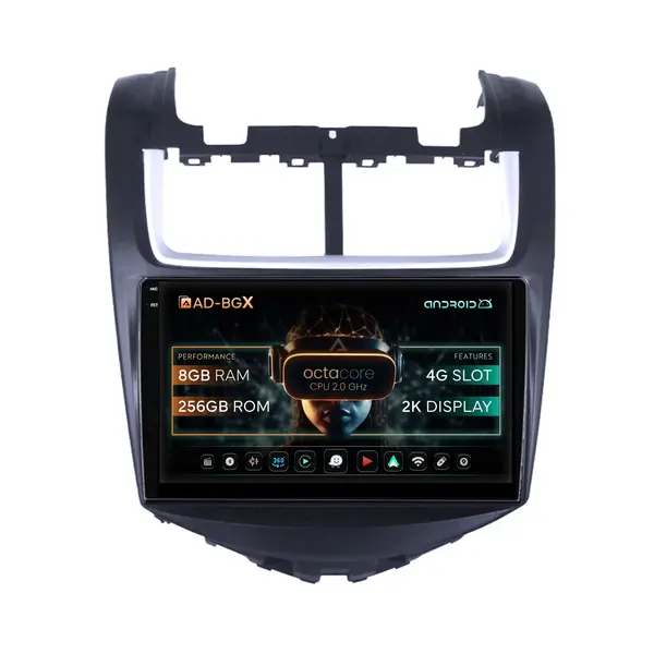 Navigatie Chevrolet Aveo (2014-2017), Android, X-Octacore 8GB RAM + 256GB ROM, 9.5 Inch - AD-BGX9008+AD-BGRKIT234