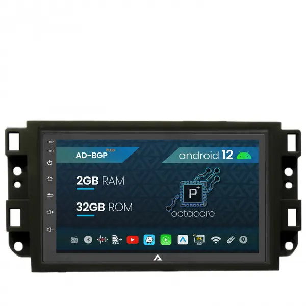 Navigatie Chevrolet Aveo Captiva Epica (2006-2011), Android 12, P-Octacore 2GB RAM + 32GB ROM, 7 Inch - AD-BGP1002+AD-BGRCH0092DIN