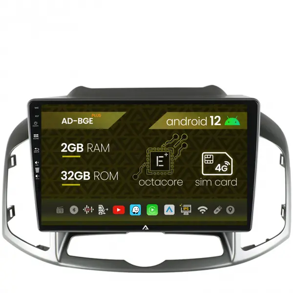 Navigatie Chevrolet Captiva (2011-2018), Android 12, E-Octacore 2GB RAM + 32GB ROM, 10.1 Inch - AD-BGE10002+AD-BGRKIT247