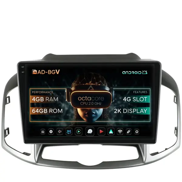 Navigatie Chevrolet Captiva (2011-2018), Android, V-Octacore 4GB RAM + 64GB ROM, 10.36 Inch - AD-BGV10004+AD-BGRKIT247