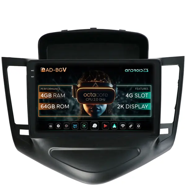 Navigatie Chevrolet Cruze (2008-2014), Android, V-Octacore 4GB RAM + 64GB ROM, 9.5 Inch - AD-BGV9004+AD-BGRKIT237