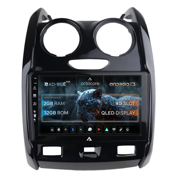 Navigatie Dacia Duster (2012-2021), Android, E-Octacore 2GB RAM + 32GB ROM, 9 Inch - AD-BGE9002+AD-BGRKIT366V2