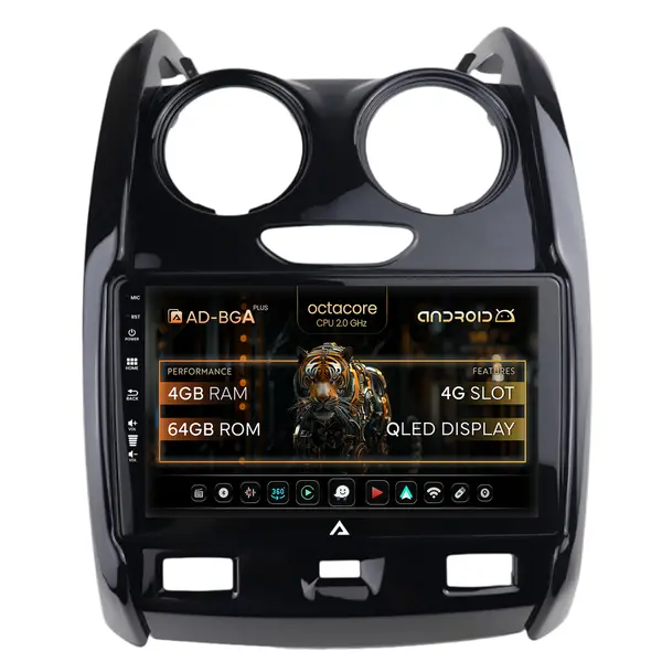 Navigatie Dacia Duster (2015-2020), Android, A-Octacore 4GB RAM + 64GB ROM, 9 Inch - AD-BGA9004+AD-BGRKIT366V2