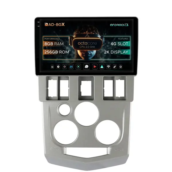 Navigatie Dacia Logan PH1 (2004-2009), Android, X-Octacore 8GB RAM + 256GB ROM, 9.5 Inch - AD-BGX9008+AD-BGRKIT368