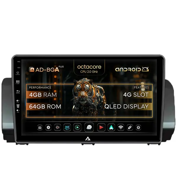 Navigatie Dacia Sandero Logan (2021-Prezent), Android, A-Octacore 4GB RAM + 64GB ROM, 10.1 Inch - AD-BGA10004+AD-BGRKIT366V3
