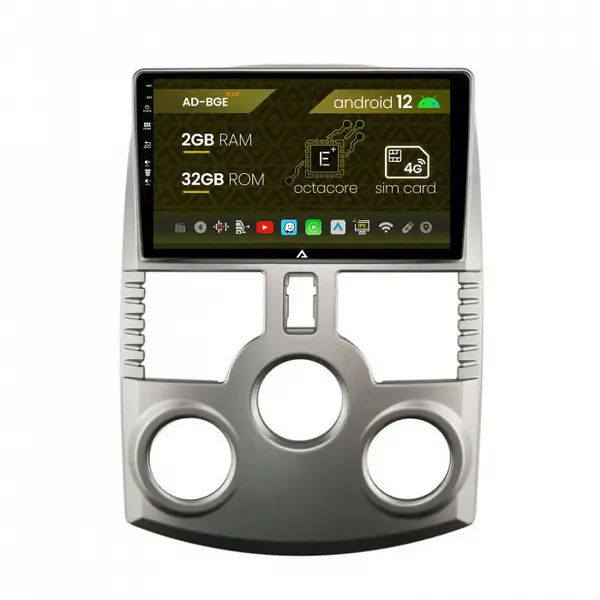 Navigatie Daihatsu Terios (2005+), Android 12, E-Octacore 2GB RAM + 32GB ROM, 9 Inch - AD-BGE9002+AD-BGRKIT109V3