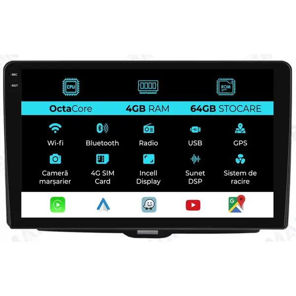 Navigatie Dedicata Alfa Romeo Giulietta (2010-2020), 9 Inch, 4Gb Ram, 64Gb Stocare, Android Auto, Carplay