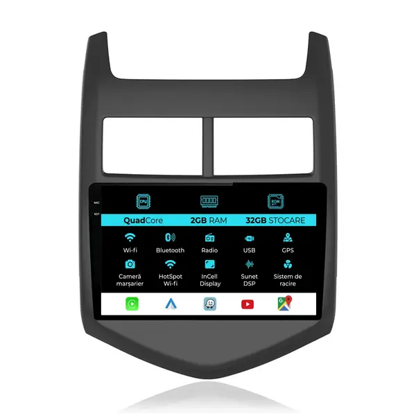 Navigatie Dedicata Chevrolet Aveo (2012 - 2014), 9 Inch, 2Gb Ram, 32Gb Stocare, Android Auto, Carplay
