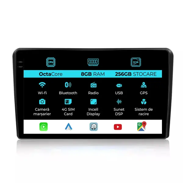 Navigatie Dedicata Citroen Berlingo (2008-2019), 9Inch, 8Gb Ram, 256Gb Stocare, Carplay