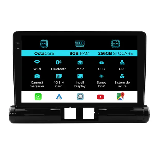 Navigatie Dedicata Citroen C3 Aircross (2017- 2023), 9 Inch, 8Gb Ram, 256Gb Stocare, Android Auto, Carplay
