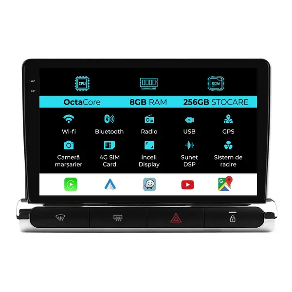 Navigatie Dedicata Citroen C3 Aircross I (2017-2023), 9Inch, 8Gb Ram, 256Gb Stocare, Carplay