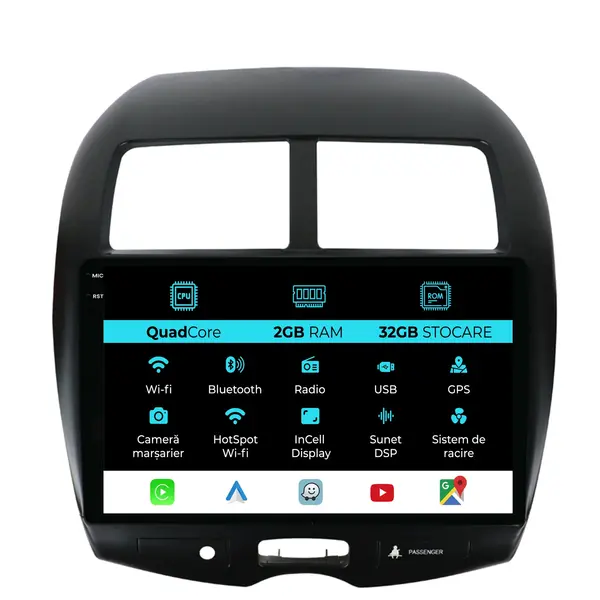Navigatie Dedicata Citroen C4 AirCross (2012 - 2017), 10 Inch, 2Gb Ram, 32Gb Stocare, Android Auto, Carplay