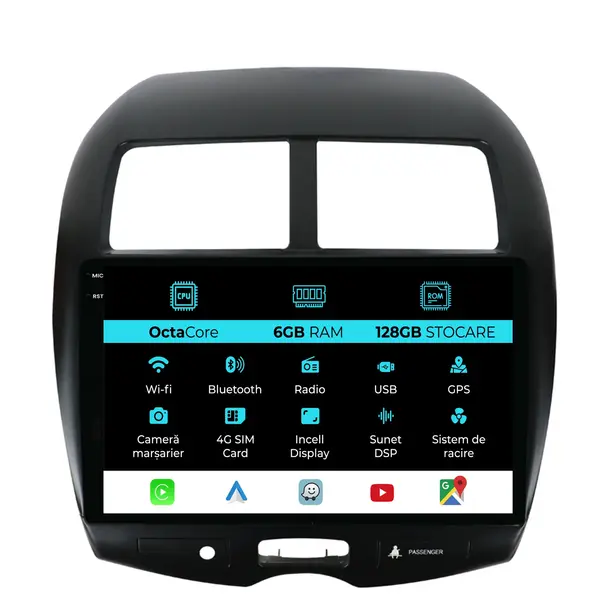 Navigatie Dedicata Citroen C4 AirCross (2012 - 2017), 10 Inch, 6Gb Ram, 128Gb Stocare, Android Auto, Carplay