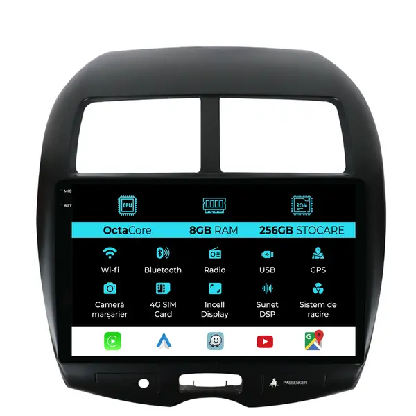 Navigatie Dedicata Citroen C4 AirCross (2012 - 2017), 10 Inch, 8Gb Ram, 256Gb Stocare, Android Auto, Carplay