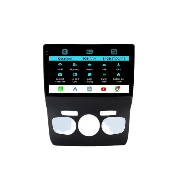 Navigatie Dedicata Citroen DS4 (2010-2018), 9Inch, 4Gb Ram, 64Gb Stocare, Carplay