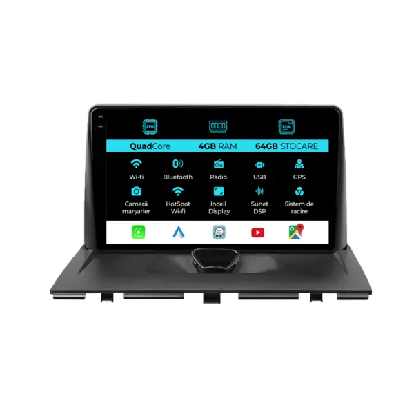 Navigatie Dedicata Citroen Jumpy (2007 - 2016), QuadCore, 9 Inch, 4Gb Ram, 64Gb Stocare, Android Auto, Carplay