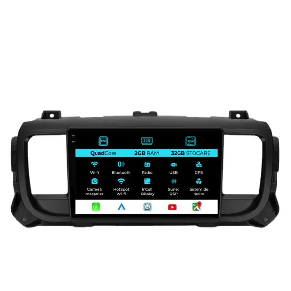 Navigatie Dedicata Citroen Jumpy 3 (2016 - 2021), 9 Inch, 2Gb Ram, 32Gb Stocare, Android Auto, Carplay