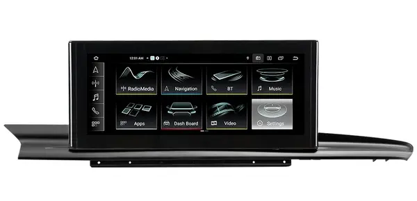 Navigatie dedicata cu Android Audi A6 (C7) / A7 2010 - 2019 cu navigatie RMC, 6GB RAM, Radio GPS Dual Zone, Display QLED 12.3" Touchscreen, Internet Wi-Fi si slot SIM 4G, Bluetooth, MirrorLink, USB