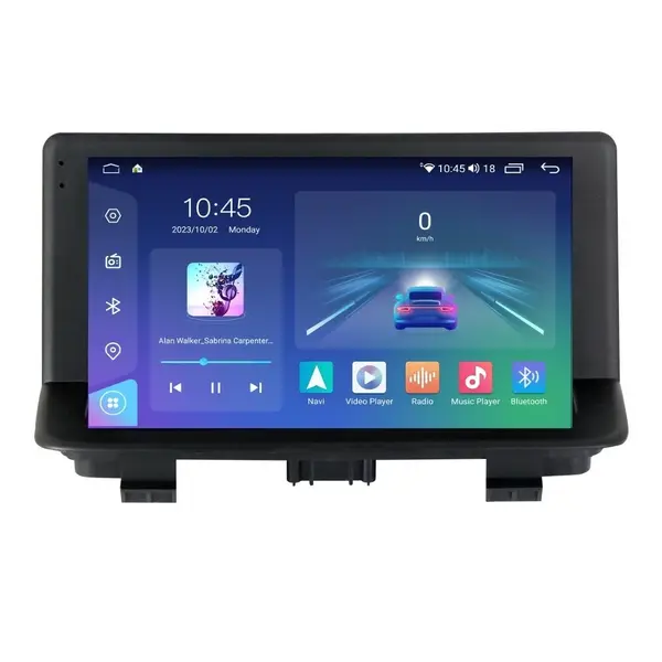 Navigatie dedicata cu Android Audi Q3 (8U) 2011 - 2020, 4GB RAM, Radio GPS Dual Zone, Display 2K QLED 9.5" Touchscreen, Internet Wi-Fi si slot SIM 4G, Bluetooth, MirrorLink, USB