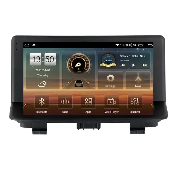 Navigatie dedicata cu Android Audi Q3 (8U) 2011 - 2020, 6GB RAM, Radio GPS Dual Zone, Display HD QLED 9" Touchscreen, Internet Wi-Fi si slot SIM 4G, Bluetooth, MirrorLink, USB