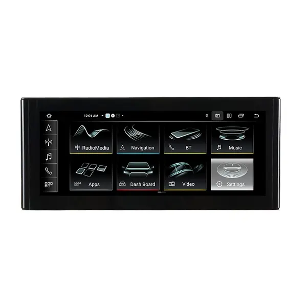 Navigatie dedicata cu Android Audi Q3 (8U) 2011 - 2020 cu navigatie 3G+ HN+R, 6GB RAM, Radio GPS Dual Zone, Display QLED 12.3" Touchscreen, Internet Wi-Fi si slot SIM 4G, Bluetooth, MirrorLink, USB