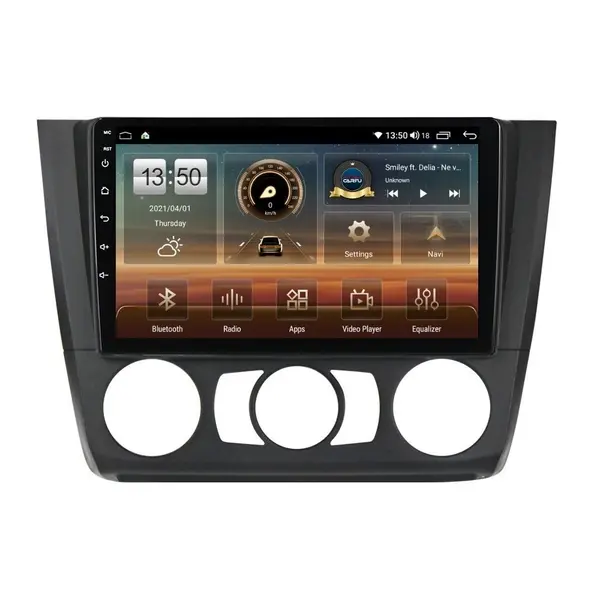 Navigatie dedicata cu Android BMW Seria 1 (E81 / E87) 2007 - 2013, clima manuala, 4GB RAM, Radio GPS Dual Zone, Display HD QLED 9" Touchscreen, Internet Wi-Fi si slot SIM 4G, Bluetooth, MirrorLink, USB