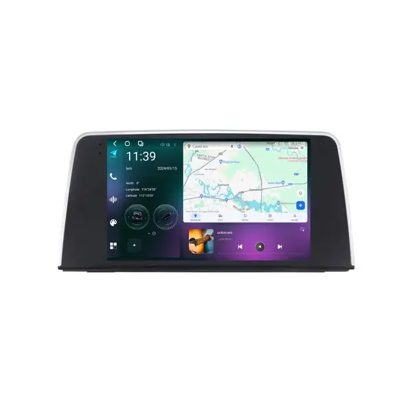 Navigatie dedicata cu Android BMW Seria 3 (F30) 2011 - 2016, 12GB RAM, Radio GPS Dual Zone, Display 2K QLED 9.5" Touchscreen, Internet Wi-Fi si slot SIM 4G, Bluetooth, MirrorLink, USB