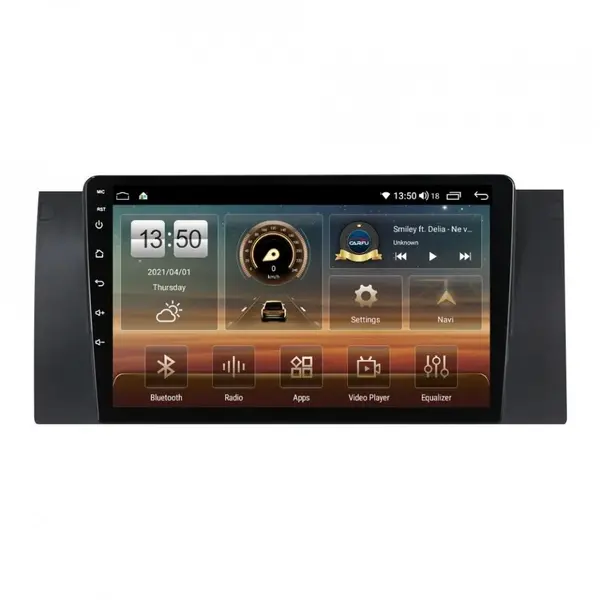 Navigatie dedicata cu Android BMW Seria 5 (E39) 1995 - 2003, 8GB RAM, Radio GPS Dual Zone, Display HD QLED 9" Touchscreen, Internet Wi-Fi si slot SIM 4G, Bluetooth, MirrorLink, USB