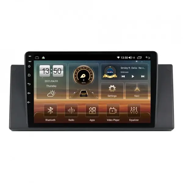 Navigatie dedicata cu Android BMW X5 (E53) 2000 - 2006, 8GB RAM, Radio GPS Dual Zone, Display HD QLED 9" Touchscreen, Internet Wi-Fi si slot SIM 4G, Bluetooth, MirrorLink, USB