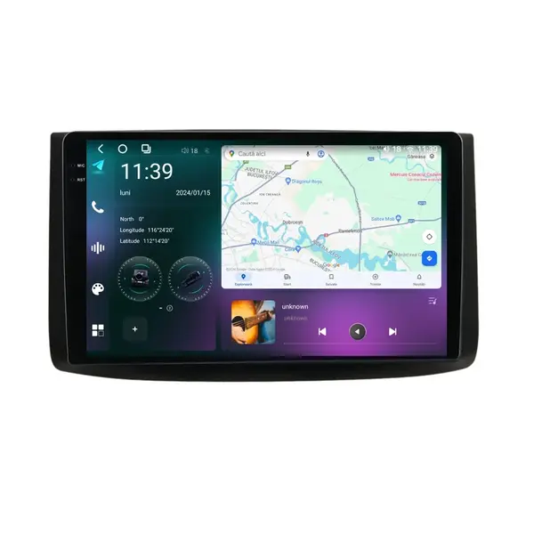 Navigatie dedicata cu Android Chevrolet Aveo 2006 - 2011, 12GB RAM, Radio GPS Dual Zone, Display 2K QLED 9.5" Touchscreen, Internet Wi-Fi si slot SIM 4G, Bluetooth, MirrorLink, USB