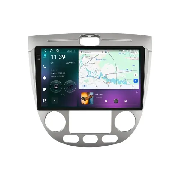 Navigatie dedicata cu Android Chevrolet Lacetti 2003 - 2010, clima automata, 12GB RAM, Radio GPS Dual Zone, Display 2K QLED 9.5" Touchscreen, Internet Wi-Fi si slot SIM 4G, Bluetooth, MirrorLink, USB