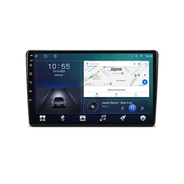 Navigatie dedicata cu Android Citroen Berlingo 2008 - 2018, 2GB RAM, Radio GPS Dual Zone, Display HD QLED 9" Touchscreen, Internet Wi-Fi si slot SIM 4G, Bluetooth, MirrorLink, USB