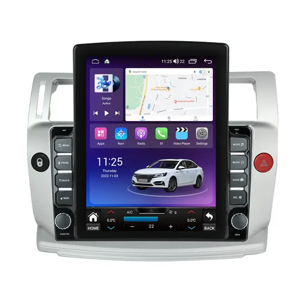 Navigatie dedicata cu Android Citroen C4 I 2004 - 2009, 8GB RAM, Radio GPS Dual Zone, Touchscreen IPS 9.7" HD tip Tesla, Internet Wi-Fi si slot SIM 4G, Bluetooth, MirrorLink, USB