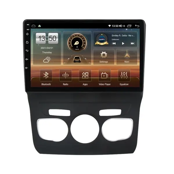 Navigatie dedicata cu Android Citroen C4 II 2009 - 2018, clima automata, 4GB RAM, Radio GPS Dual Zone, Display HD QLED 10" Touchscreen, Internet Wi-Fi si slot SIM 4G, Bluetooth, MirrorLink, USB